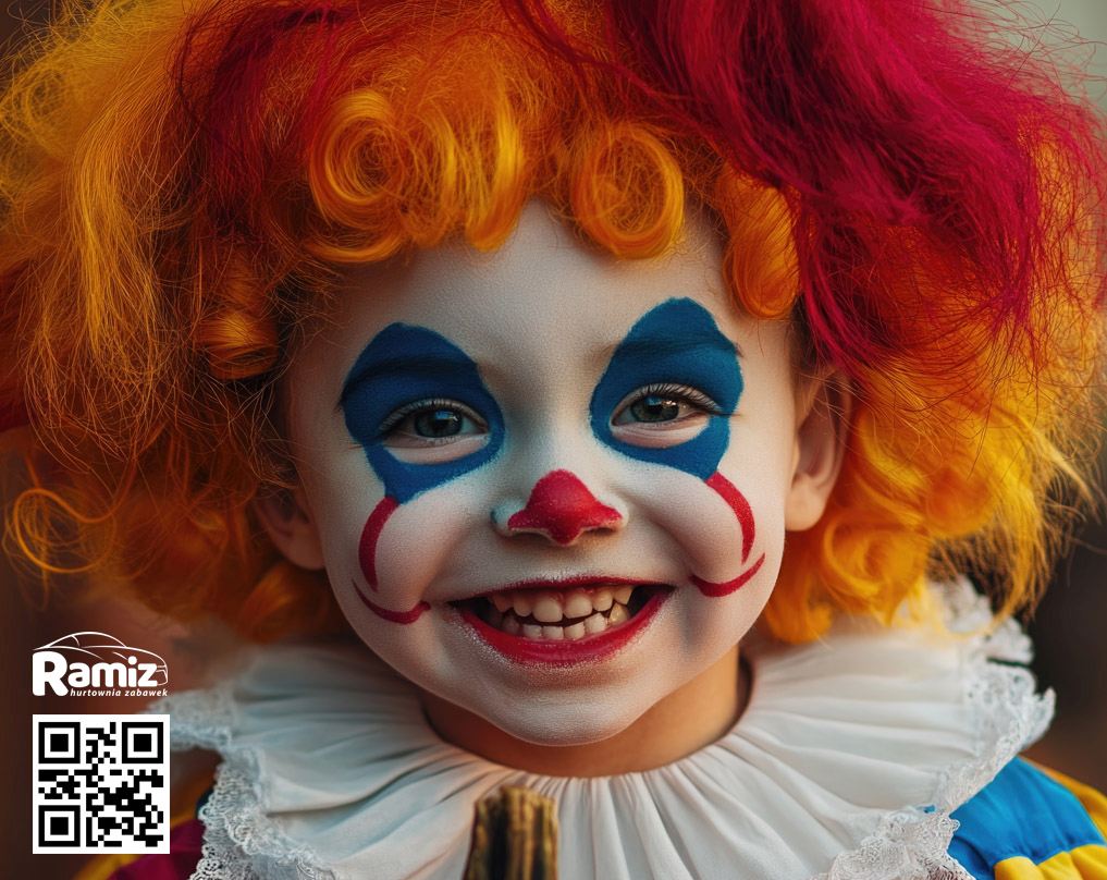 makijaz przebranie klauna na halloween dziecka